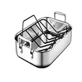 Le Creuset Stainless Steel Roasting Pan with Nonstick Rack, 14" x 10"