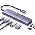 UGREEN Revodok 1071 USB-C Hub 7 in 1 USB C Dongle 4K HDMI, 100W PD Charging, USB-C & 2 USB-A 5Gbps Data Ports, SD/TF Card Reader for MacBook Pro/Air, iPad Pro,iPhone 15 Pro/Pro Max, XPS, Thinkpad