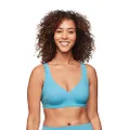 Warner's Women's No Side Effects Underarm and Back-Smoothing Comfort Wireless Lightly Lined T-Shirt Bra Ra2231a, Blue Moon, X-Large