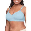 Warner's Women's No Side Effects Underarm and Back-Smoothing Comfort Wireless Lift T-Shirt Bra Rn2231a, Blue Silk, Large