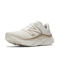 New Balance Women's Fresh Foam X More V4 Running Shoe, White/Gold Metallic/Moonbeam, 7 Wide