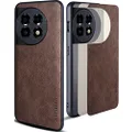 AIORIA for OnePlus 11 Case, Premium Leather Phone Cover Retro Design Full Protective Case for OnePlus 11 5G (Coffee)