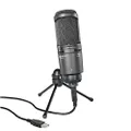 Audio-Technica AT2020USB+ USB Condenser Microphone, Streamer, Content Creator, Gamer, Voice Chat, Live Comments, Windows, MAC, PS4, PS5, Authentic Japanese Product