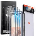 TOCOL [3+3 Pack Compatible with Google Pixel 6 5G 6.4''- 3 Pack Tempered Glass Screen Protector & 3 Pack Glass Camera Lens Protector, Case Friendly, Anti-Scratch [Alignment Tool] [Fingerprint Unlock]