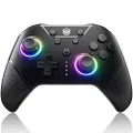 NYXI Switch Pro Controller for Nintendo Switch/Switch Lite/Switch OLED,Wireless Switch Controller with LED Color Light,4 Programmable Buttons,Turbo,Vibration,One Key Wake Up