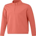 adidas Golf Men's Standard Elevated Quarter Zip Pullover, Coral Fusion, 2XL