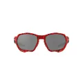 Oakley OO9019A PLAZMA Sunglasses (A), RED TIGER FRAME/PRIZM BLACK LENS, 59