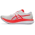 ASICS Men's Magic Speed 3 Running Shoe, White/Sunrise Red, 12