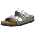 Birkenstock Unisex Arizona Silver Sandals - 38 N EU / 7-7.5 2A(N) US