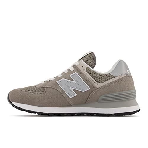 New Balance Women's 574 V2 Essential Sneaker, Grey With White, 7.5 Wide