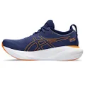ASICS Men's Gel-Nimbus 25 Running Shoes, 8, DEEP Ocean/Bright Orange