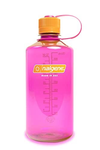 Nalgene Sustain Tritan BPA-Free Water Bottle Made with Material Derived from 50% Plastic Waste, 32 OZ, Narrow Mouth, Flamingo Pink