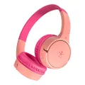 Belkin SoundForm Mini Kids Wireless Headphones with Built in Microphone, On Ear Headsets Girls and Boys For Online Learning, School, Travel Compatible with iPhones, iPads, Galaxy -Minisq (Pink)