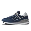 New Balance Women's 574 V2 Essential Sneaker, Navy With White, 9