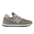 New Balance Women's 574 V2 Essential Sneaker, Grey With White, 6 Wide