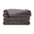 UnHide Marshmallow - Faux Fur Blanket - Heavy Weight, Extra Soft Blanket - Made from Recycled Materials - Machine Washable - Queen Size (60" x 80") - Charcoal Charlie