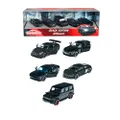 Majorette Black Edition Gift Set of 5 Vehicles Audi R8 Brabus B63 Nissan GT3 Nismo GTR, Dodge Demon & Mercedes-AMG GTR 7.5cm High Quality Paint Finish
