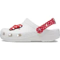 Crocs Disney Minnie Mouse Classic Clogs Kids Sandals, white/red, 11 US