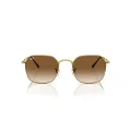 Ray-Ban Rb3694 Jim Square Sunglasses, Gold/Clear Gradient Brown, 53 mm