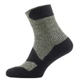 SealSkinz 100% Waterproof Sock - Windproof & Breathable - Ankle length sock, suitable for walking, camping, hiking in All Weather conditions, S, Olive Marl/Charcoal