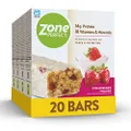ZonePerfect Protein Bars, 18 vitamins & minerals, 14g protein, Nutritious Snack Bar, Strawberry Yogurt, 20 Count