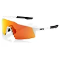 100% Speedcraft SL Sport Performance Sunglasses - Sport and Cycling Eyewear - Soft Tact Off White - HiPER Red Multilayer Mirror Lens