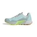 adidas Terrex Agravic Flow 2 Trail Running Shoes Women's, Semi Flash Aqua/Wonder Silver/Lucid Lemon, 8