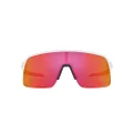 Oakley Men's Oo9463 Sutro Lite Rectangular Sunglasses, Matte White/Prizm Field, 39 mm