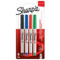 SHARPIE Permanent Markers, Ultra-Fine Tip, Assorted Standard Colours, Pack Of 4
