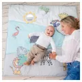 aden + anais Baby Bonding Playmat – Reversible 45” x 45” Cotton Muslin Infant Mat – Foldable Play & Tummy Time Cushion – Sensory Development Toys – Machine Washable - Non Toxic, PVC Free