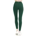 Leggings Depot High Waist Solid Athletic Pocket Yoga Pants for Women (Full Length, ForestGreen, Medium)