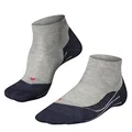FALKE mens RU4 Short Running Socks - Cotton Blend, Low Cut, Grey (Light Grey 3406), US 9-10 (EU 42-43 Ι UK 8-9), 1 Pair