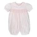 Petit Ami Baby Girls’ French Bubble with Diamond Smocking, 9 Months, Pink
