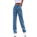 Women's Jeans Regular Relaxed Fit Straight Leg High Waisted Trendy Vintage Boyfriend Juniors Mom Fit Jeans