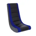 THE CREW FURNITURE Classic Video Rocker Gaming Chair, Kids and Teens, Black/Blue