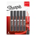 Sharpie W10 Permanent Markers, Chisel Tip, Black, 5 Count