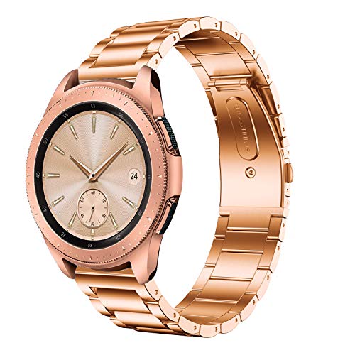 BIGTANG for Garmin Vivoactive 3 Watch Band, 20mm Stainless Steel Watch Strap for Garmin Forerunner 645 Music/Vivoactive 3 Music/Samsung Galaxy Watch 42mm/ Galaxy Watch Active 40mm Smart Watch, Black