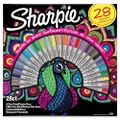 Sharpie Permanent Marker Pens with Fine and Ultra Fine Tips, Exclusive Colours, Pack of 28 Market Set