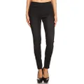 Women's Plus Size High Waisted Stretchy Pull-On Skinny Denim Jeans (Medium, Black Denim)