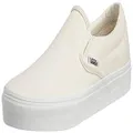 Vans Unisex Classic Slip-On(tm) Core Classics Sneaker, White (Canvas), Men's 10, Women's 11.5 Medium