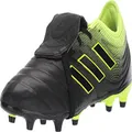 adidas Unisex-Adult Copa Sense.4 Indoor Soccer Shoe, Black/Black/Solar Yellow, 11