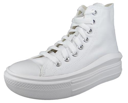 Converse Women's Chuck Taylor All Star Lift Platform Denim Fashion Sneakers, White Natural Ivory, 10.5
