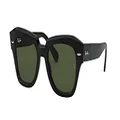 Ray-Ban Rb2186 State Street Square Sunglasses, Black/G-15 Green, 52 mm