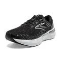 Brooks Men's Glycerin 20 Neutral Running Shoe, Black/White/Alloy, 10 US Wide