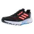 adidas Women's Terrex Agravic Flow 2.0 Trail Running Shoe, Black/Turbo/Blue Rush, 10.5 US