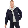 GAP Men's Icon Sherpa Denim Jacket, Rinsed, X-Large