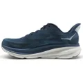HOKA ONE ONE Mens Clifton 9 Textile Midnight Ocean Blue Steel Trainers 11.5 US