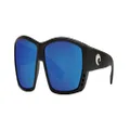 Costa Del Mar Tuna Alley C-Mate 2.50 Sunglasses, Matte Black, Blue Mirror 580P Lens