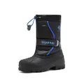 DREAM PAIRS Boys & Girls Mid Calf Waterproof Winter Snow Boots, Kamick-black Royal, 9 Toddler