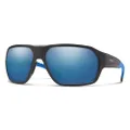 SMITH Deckboss Sport & Performance Sunglasses - Matte Black Blue | Chromapop Polarized Blue Mirror